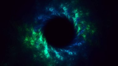 Soyut fraktal ışık arkaplanı 3 boyutlu oluşturuluyor