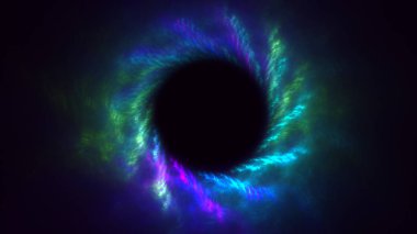 Soyut fraktal ışık arkaplanı 3 boyutlu oluşturuluyor