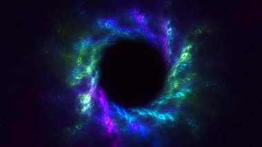 Soyut fraktal ışık arkaplanı 3 boyutlu oluşturuluyor