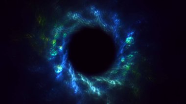 Soyut fraktal ışık arkaplanı 3 boyutlu oluşturuluyor