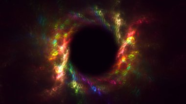 Soyut fraktal ışık arkaplanı 3 boyutlu oluşturuluyor