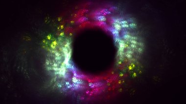 Soyut fraktal ışık arkaplanı 3 boyutlu oluşturuluyor