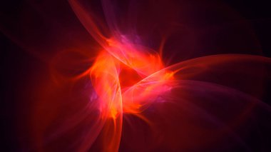 Soyut fraktal ışık arkaplanı 3 boyutlu oluşturuluyor