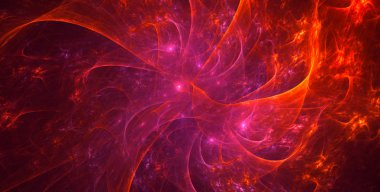 Soyut fraktal ışık arkaplanı 3 boyutlu oluşturuluyor