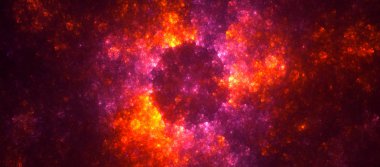 Soyut fraktal ışık arkaplanı 3 boyutlu oluşturuluyor