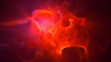 Soyut fraktal ışık arkaplanı 3 boyutlu oluşturuluyor