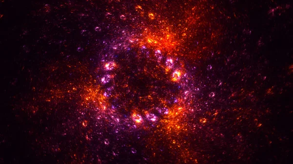 Soyut fraktal ışık arkaplanı 3 boyutlu oluşturuluyor