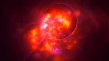 Soyut fraktal ışık arkaplanı 3 boyutlu oluşturuluyor