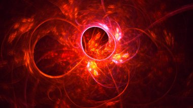 Soyut fraktal ışık arkaplanı 3 boyutlu oluşturuluyor