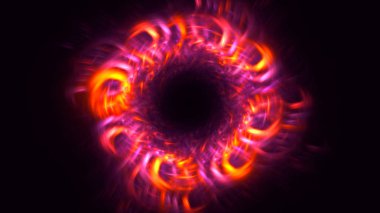 Soyut fraktal ışık arkaplanı 3 boyutlu oluşturuluyor