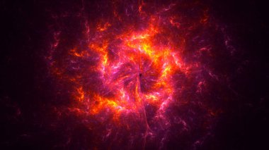 Soyut fraktal ışık arkaplanı 3 boyutlu oluşturuluyor