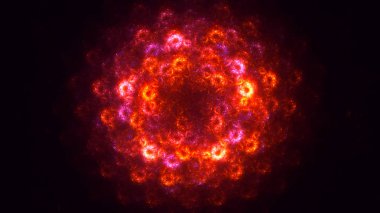 Soyut fraktal ışık arkaplanı 3 boyutlu oluşturuluyor