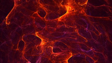 Soyut fraktal ışık arkaplanı 3 boyutlu oluşturuluyor