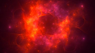 Soyut fraktal ışık arkaplanı 3 boyutlu oluşturuluyor