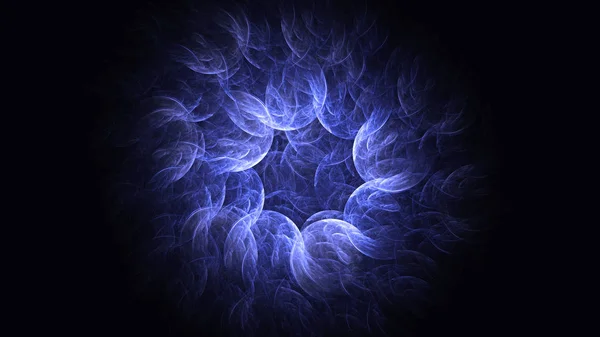 Renderização Abstrato Azul Fundo Luz Fractal — Fotografia de Stock