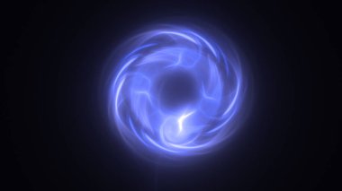 Soyut mavi fraktal ışık arkaplanı 3 boyutlu oluşturuluyor