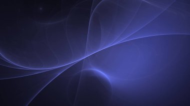 Soyut mavi fraktal ışık arkaplanı 3 boyutlu oluşturuluyor