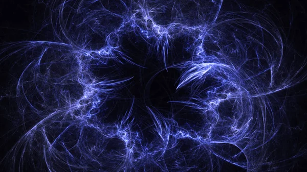 Renderizado Abstracto Azul Fractal Fondo Luz — Foto de Stock