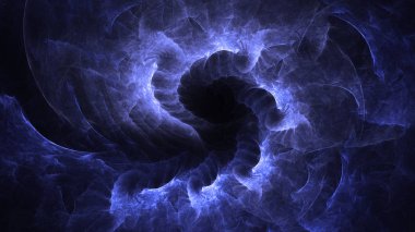 Soyut fraktal ışık arkaplanı 3 boyutlu oluşturuluyor