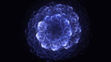 Soyut fraktal ışık arkaplanı 3 boyutlu oluşturuluyor