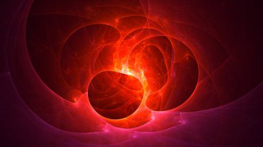 Soyut fraktal ışık arkaplanı 3 boyutlu oluşturuluyor