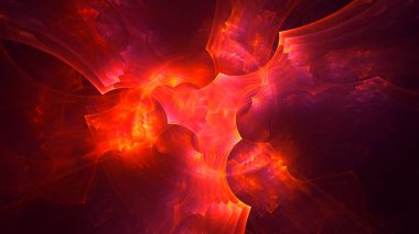 Soyut fraktal ışık arkaplanı 3 boyutlu oluşturuluyor