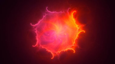 Soyut fraktal ışık arkaplanı 3 boyutlu oluşturuluyor