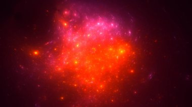 Soyut fraktal ışık arkaplanı 3 boyutlu oluşturuluyor