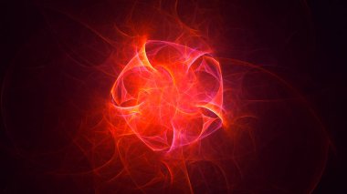 Soyut fraktal ışık arkaplanı 3 boyutlu oluşturuluyor