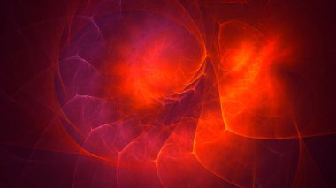 Soyut fraktal ışık arkaplanı 3 boyutlu oluşturuluyor