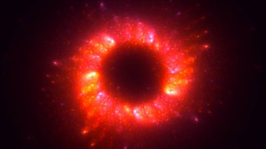 Soyut fraktal ışık arkaplanı 3 boyutlu oluşturuluyor