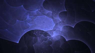 Soyut fraktal ışık arkaplanı 3 boyutlu oluşturuluyor