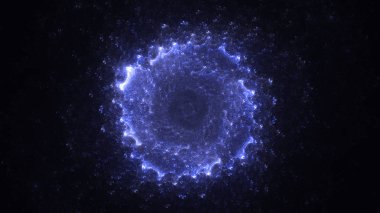 Soyut fraktal ışık arkaplanı 3 boyutlu oluşturuluyor