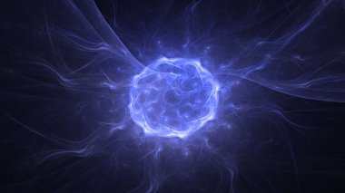 Soyut fraktal ışık arkaplanı 3 boyutlu oluşturuluyor