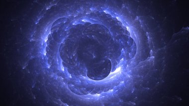 Soyut fraktal ışık arkaplanı 3 boyutlu oluşturuluyor