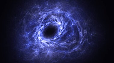 Soyut fraktal ışık arkaplanı 3 boyutlu oluşturuluyor