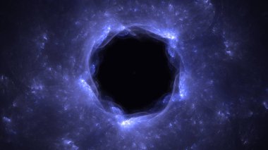 Soyut mavi fraktal ışık arkaplanı 3 boyutlu oluşturuluyor