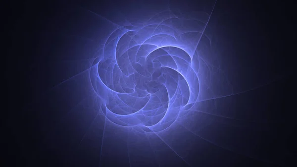 Rendering Abstract Blue Fractal Light Background — Stock Photo, Image