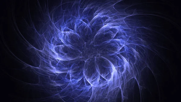 Renderização Abstrato Azul Fundo Luz Fractal — Fotografia de Stock