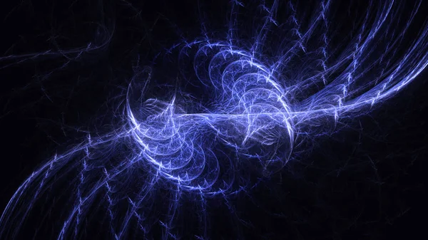 Renderização Abstrato Azul Fundo Luz Fractal — Fotografia de Stock