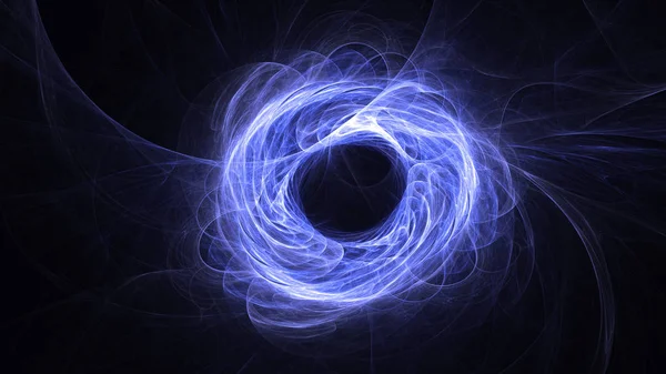 Soyut mavi fraktal ışık arkaplanı 3 boyutlu oluşturuluyor