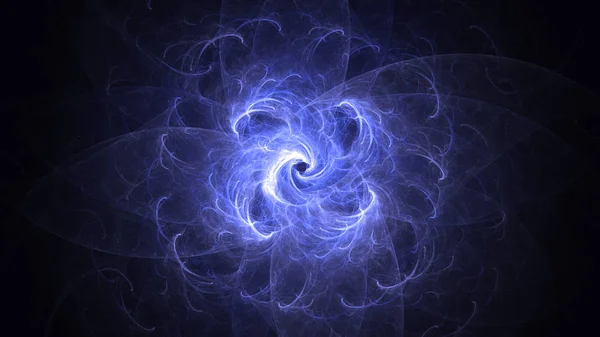 Renderização Abstrato Azul Fundo Luz Fractal — Fotografia de Stock