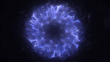 Soyut fraktal ışık arkaplanı 3 boyutlu oluşturuluyor
