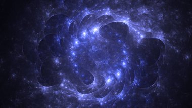 Soyut fraktal ışık arkaplanı 3 boyutlu oluşturuluyor