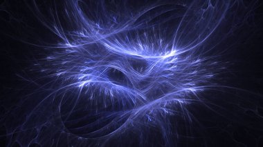 Soyut fraktal ışık arkaplanı 3 boyutlu oluşturuluyor