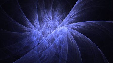 Soyut fraktal ışık arkaplanı 3 boyutlu oluşturuluyor