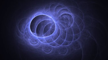 Soyut fraktal ışık arkaplanı 3 boyutlu oluşturuluyor