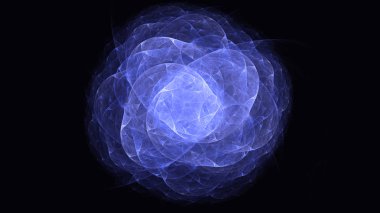 Soyut fraktal ışık arkaplanı 3 boyutlu oluşturuluyor