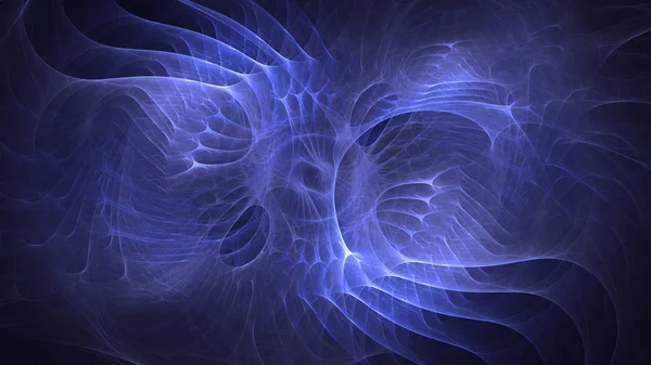 Renderizado Abstracto Azul Fractal Fondo Luz — Foto de Stock