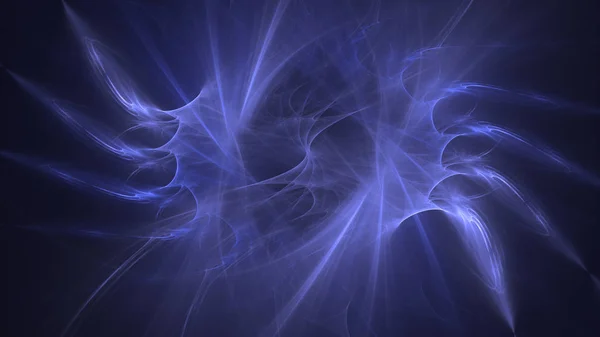 Rendering Abstract Blue Fractal Light Background — Stock Photo, Image